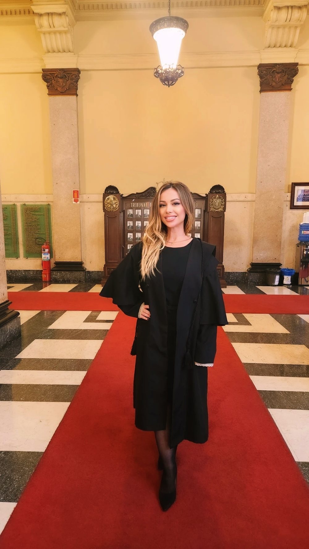 Dra. Raquel Marcondes de toga no Tribunal de Justiça de São Paulo